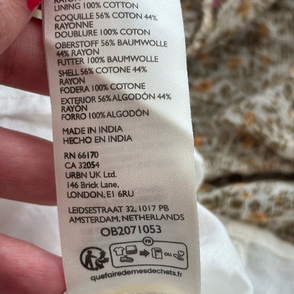 Free People Floral Mini Dress Size Small Half Sleeve Brand New - Picture 16 of 16